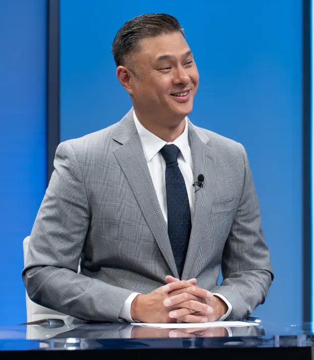 Jimmy Lin in TV Studio