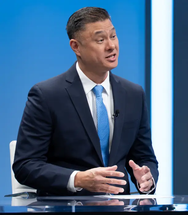 Jimmy Lin in TV Studio